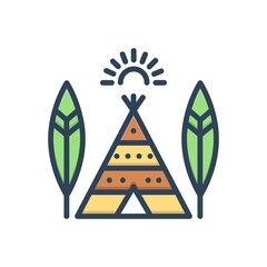 Color illustration icon for tribe
