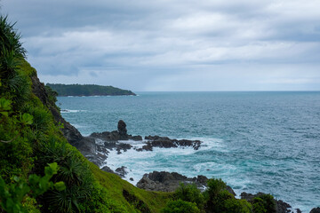 Beautiful view of Siung Beach in Gunungkidul, Indonesia (Pantai Siung, Gunungkidul, Yogyakarta)