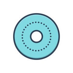 Color illustration icon for round 
