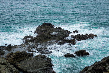 Beautiful beach waves in Gunungkidul, Indonesia