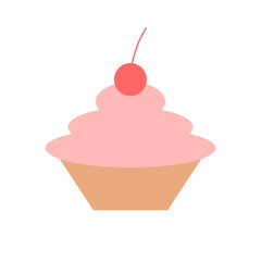 cupcake with cherry on top icon