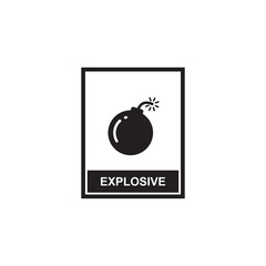explosive packaging icon symbol sign vector