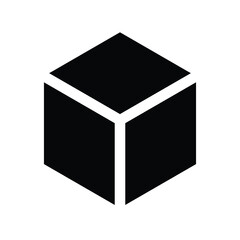 3d cube icon vector