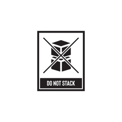 do not stack packaging icon symbol sign vector