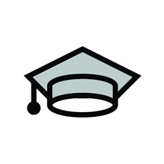 graduation hat icon vector