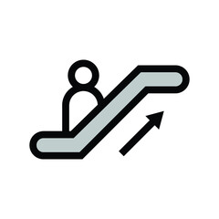 emergency stairs icon vector
