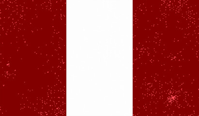 Grunge Peru flag. Peru flag with waving grunge texture.