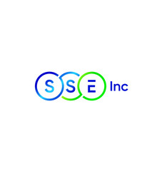 SSE inc logo template, vector logo for business and company identity 