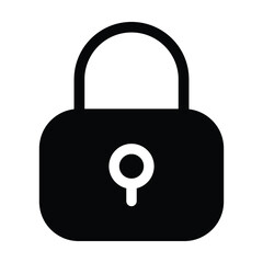 padlock icon, security vector