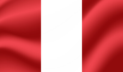 Grunge Peru flag. Peru flag with waving grunge texture.