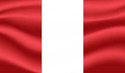 Grunge Peru flag. Peru flag with waving grunge texture.