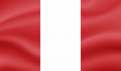 Grunge Peru flag. Peru flag with waving grunge texture.