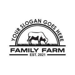 family farm vector , agriculture logo