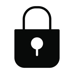 padlock icon, security vector