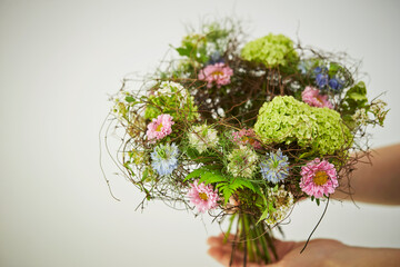 bouquet of flowers in vase