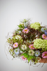 bouquet of flowers in vase