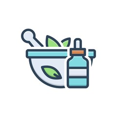 Color illustration icon for extraction