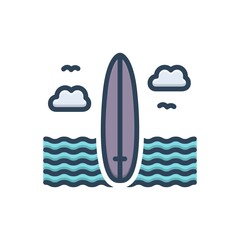 Color illustration icon for southern