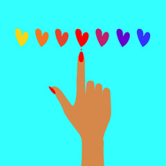 Obraz premium Nail art funny original creative illustration for web design and Polygraphy