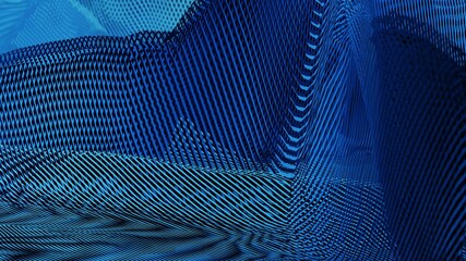 3d Abstract Lines Data Presentation Background in Blue Color