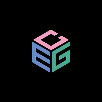 Hexagon logo with CEG lettering design