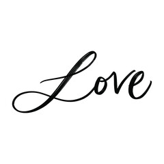 LOVE. LOVE LETTERING WORDS. FOR ST VALENTINE'S DAY. VECTOR LOVELY GREETING HAND LETTERING