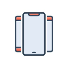 Color illustration icon for mobiles