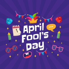 Hand draw illustration of april fools day