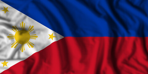 Philippines flag realistic waving