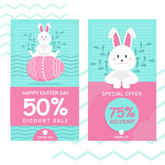 happy easter day discount sale stories template