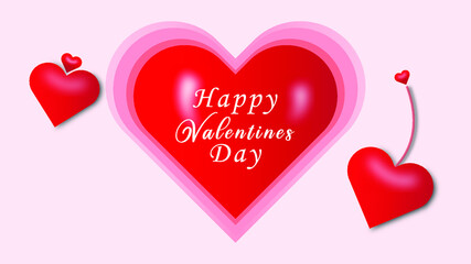 Love Balloon Background Design . Happy Valentines Day Design