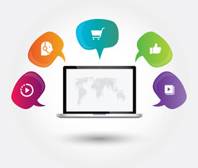 Business Marketing and advertising Illustration 