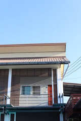 Sun-shading roof and rain in Thailand