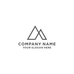 A A M mountain combination abstract letter logo design. Modern, clean and luxurious concept.