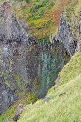 乙女の涙とも呼ばれるフレペの滝の情景＠知床、北海道