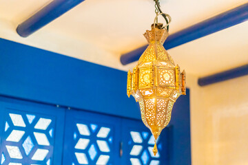 Light lamp in morocco style decoration interior