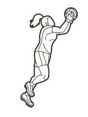 Gaelic Football Female Player Vector
