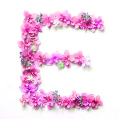 Fototapeta na wymiar Fresh Flowers Alphabet