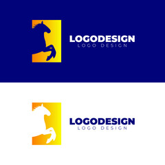 horse logo design creative and modern logotype vector template