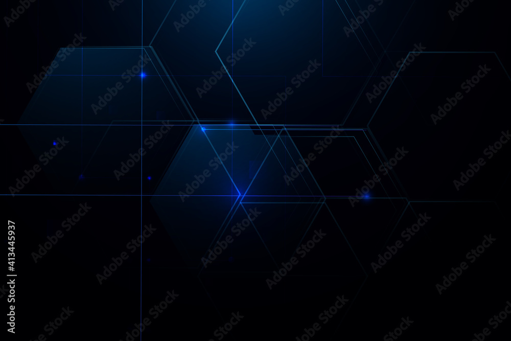 Poster abstract geometric shape technology digital hi tech concept background. vector illustration