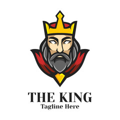 The king mascot logo design vector illustration.