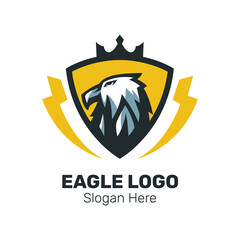 Eagle head mascot logo design vector.