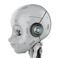 Cute robot with cartoon character