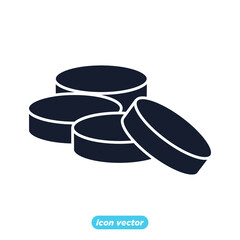 Coins icon. money coin business coin symbol template for graphic and web design collection logo vector illustration