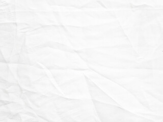 Soft white wrinkled fabric background