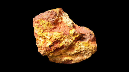 stones isolated on black background.