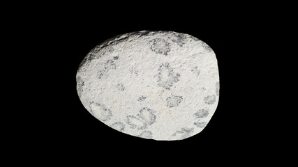 stones isolated on black background.