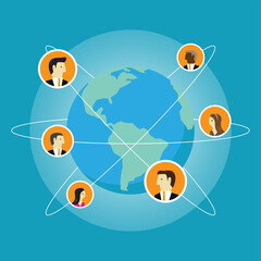 Communication of people around the world