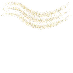 Gold Glitter Stars. Luxury Shiny Confetti.