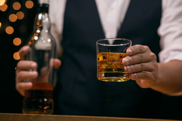 bartender pouring beer